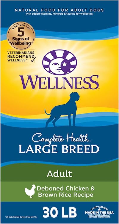 wellness complete health large breed dry food