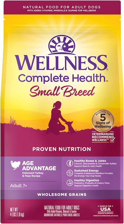 wellness complete small breed senior dry food