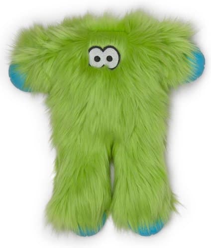 Fuzzy green plush toy Rowdy from West Paw