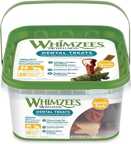 Whimzees dog dental treats assorted pack